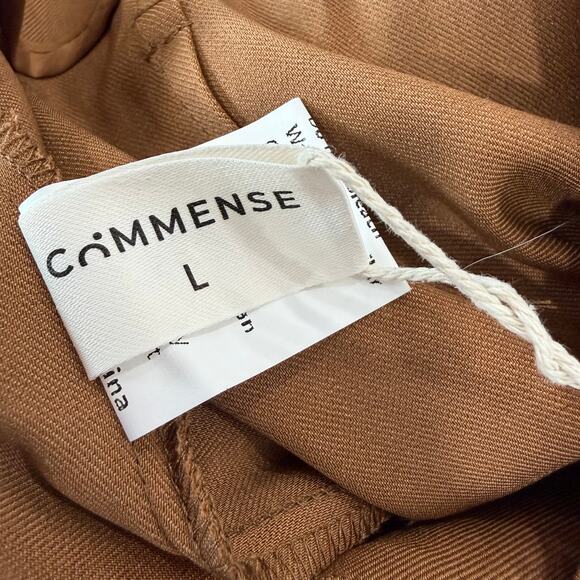 Commense Minimalist Chic Lady Elegant Brown Cottage Skirt Large - Picture 4 of 8